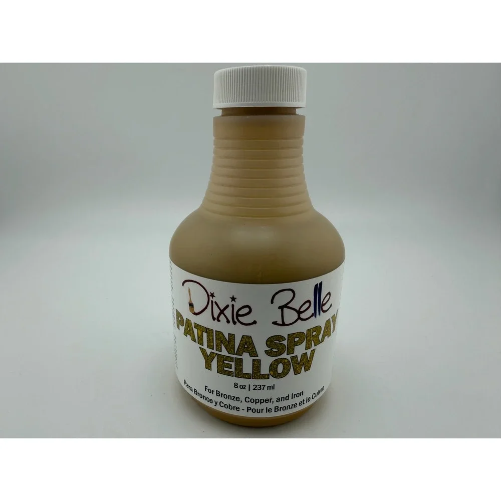 Dixie Belle Yellow Patina Spray 8oz for Bronze Copper and Iron Metal Finish